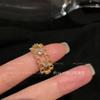 Unique Lace Openwork Ring With Dual Pearl Design Ideal For Fashion Women Forward