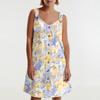Women's Summer Dress With Pocket Sleeveless Floral Print Sundress