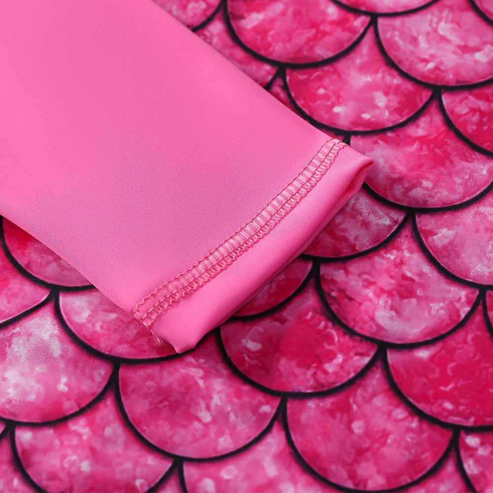 Swimsuit for Girls Two Piece Unicorn Mermaid Swimwear Child Long Sleeves Toddler Infant Baby Girl Bathing Suit Rash Guard Kids