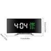 Curved Screen Digital Alarm Clock Large Table Clock Multi-function Desk Clock  Table Use
