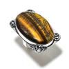 Tiger Eye Handmade 925 Sterling Silver Gift Jewelry Ring Size 10 S8R87