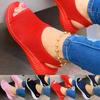 Women Summer Shoes 2022 Mesh Fish Platform Sandals Women's Closed Toe Wedge Sandals Ladies Light Casual Shoes