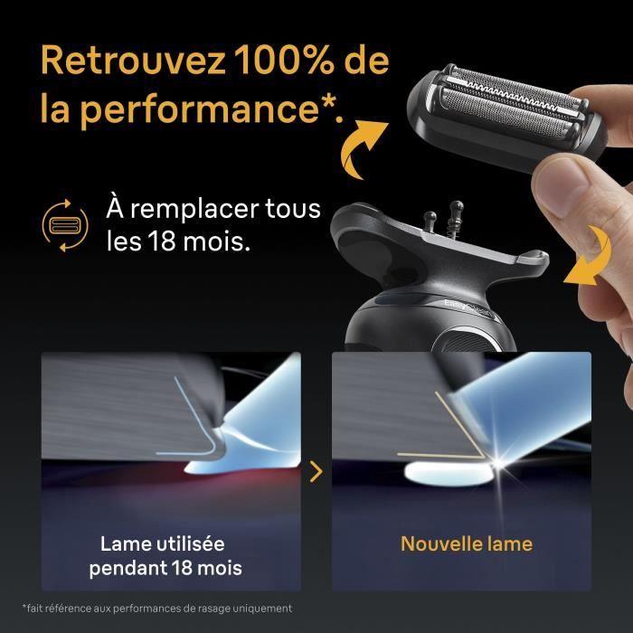 Tete de rasoir BRAUN Series 5 &amp; 6 - 3 lames flexibles - 100 % fabriqué en Allemagne