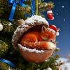 2D Forest Animal Acorn Ornaments Cozy Forest Animal In Snow Frosted Pine Cone Ornaments Woodland Creature Acrylic Hanging Ornament for Animals Lover