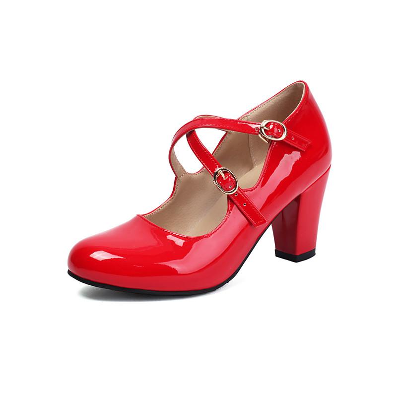 Женские туфли-лодочки на высоком каблуке, весна-лето, новая модель, толстый каблук, однотонные, большой размер, с открытой союзкой, туфли с низким верхом