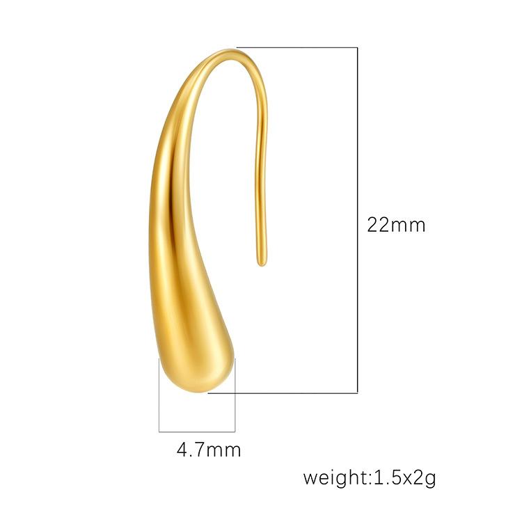 Новые серьги-капли из нержавеющей стали Япония и Корея Модные простые серьги-крючки для ушей Серьги