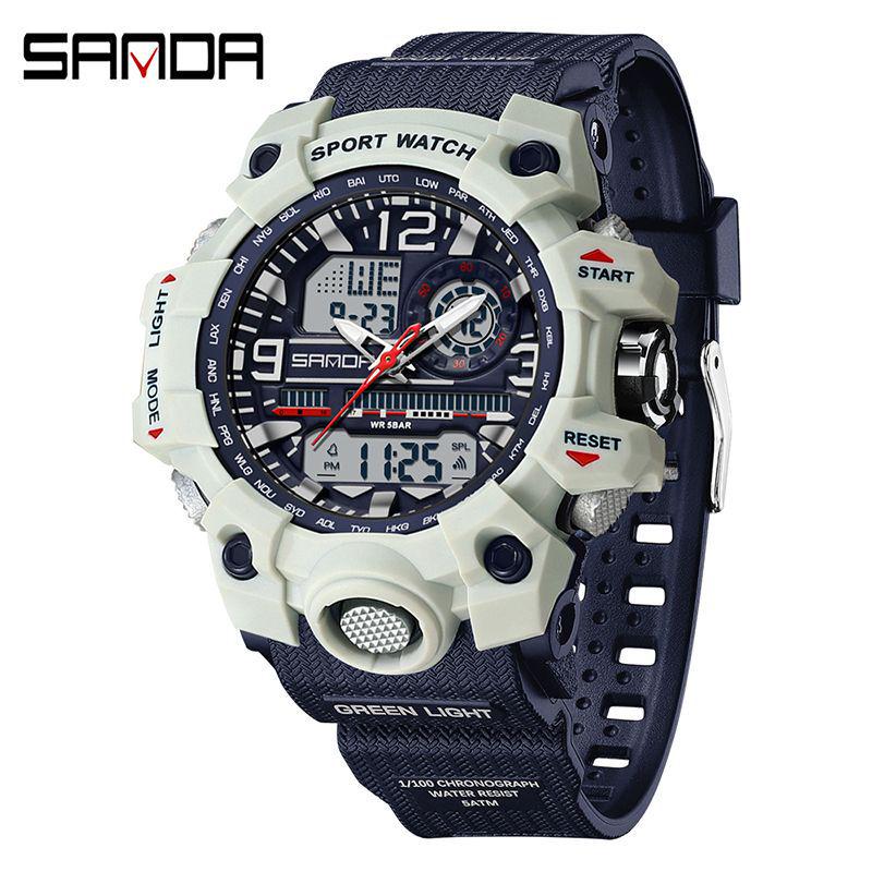 Sanda Korean Trend Multifunctional Luminous Waterproof Watch for Teens & Adults