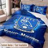 Sheffield Wednesday FC Printed Bedding Set Custom Name Text 1 Duvet Cover 2 Pillowcases For Bedroom