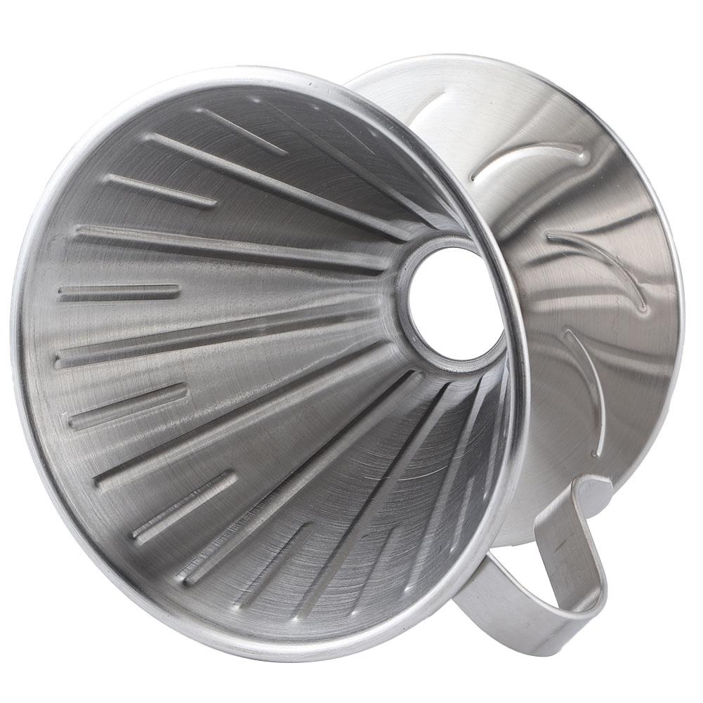 Нержавеющая сталь Pour Over Coffee Dripper Cone Filter Cup Stand Coffee Machine Accessories Home