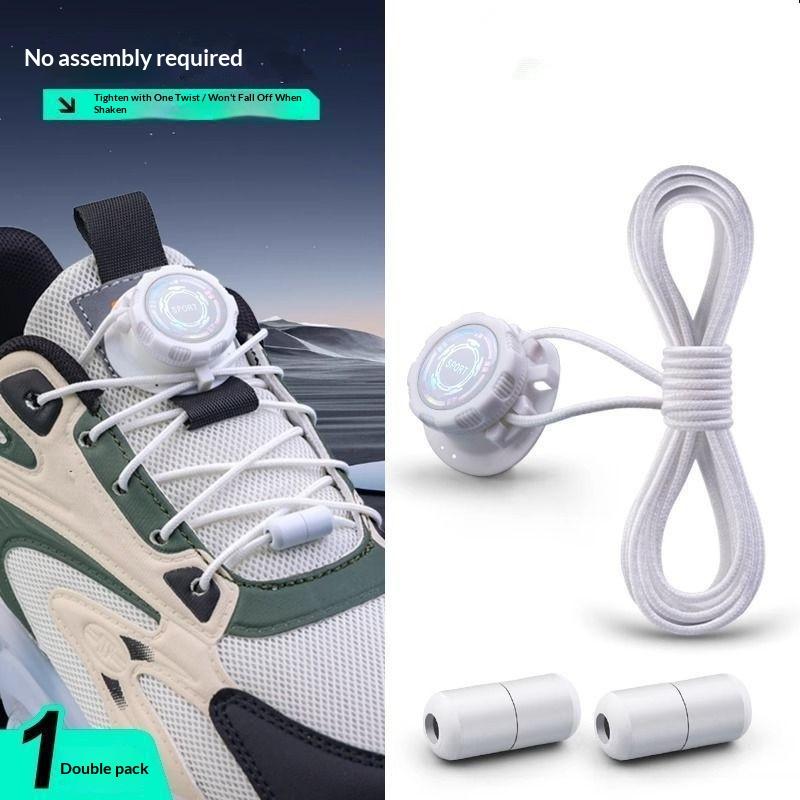 Automatic Shoelace Swivel Buckle Laces No Tie Sneaker Laces for Kids and Adults Easy Install for Sports Shoes