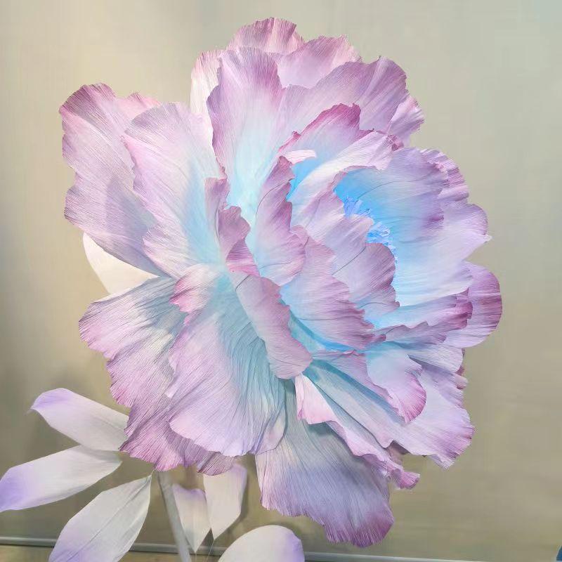10 Pcs Crepe Paper Petals Artificial Peony Flower DIY Handmade Wedding Decor Paper Flowers Birthday Party Home Background Wall