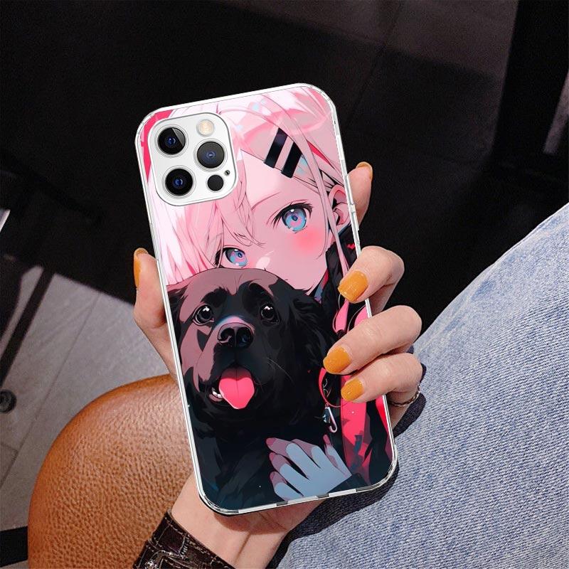 Милый Аниме Инс Девочки Животное Кот Чехол Для Телефона Для iPhone 17 Air 16 Pro Max 16E 15 + 14 Plus 11 12 13 Mini 7 8 SE Подарок Печатная Крышка F