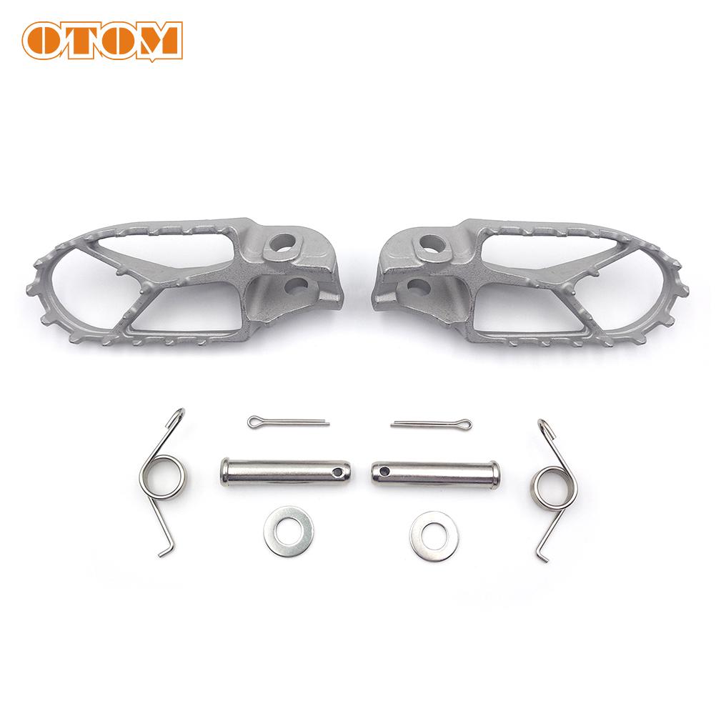 OTOM Motorcycle Footpegs Foot Peg Pin Clamp Spring Footrests Stainless Steel Pedal For KTM EXC SX XCW HUSQVARNA FE TC TE TX