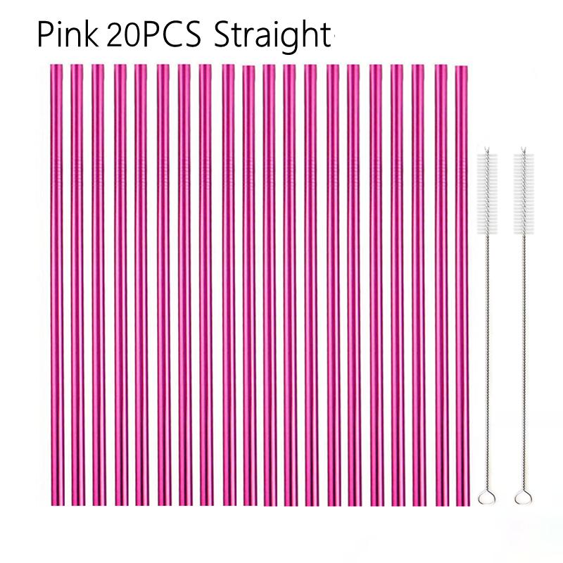 6*215 мм красочные соломинки из нержавеющей стали 304, экологически чистые многоразовые металлические изогнутые соломинки, набор вечеринок, аксессуары для бара