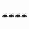 4Pcs Black Volume Control Knobs ABS And Aluminum Control Knobs Replacement  Electric Guitars
