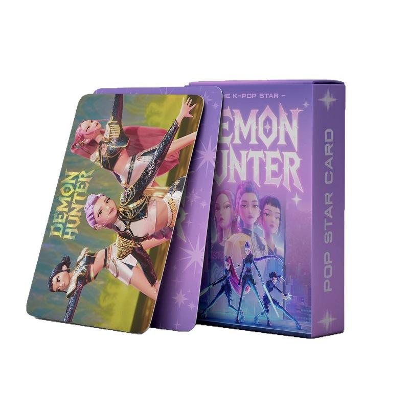 Kpop Demon Huntrie Книга для карточек Аниме Группа охотников на демонов Lom Бумажный пакет для карточек Мультяшный Kpop Сувенир Брелок Подарок для вечеринки Баннер Декор