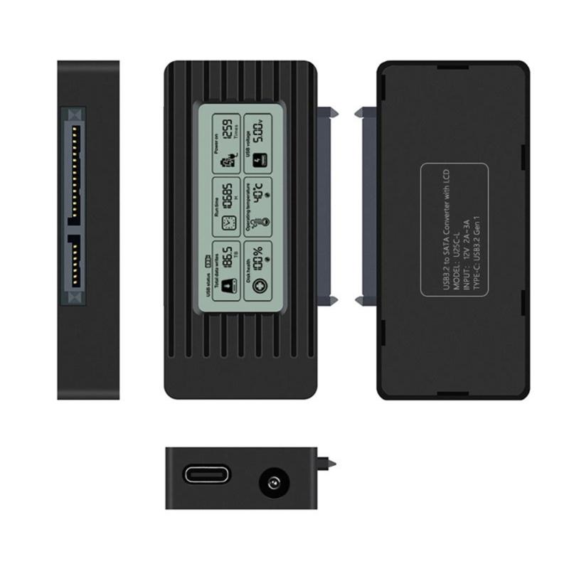 Корпус для жесткого диска USB3.1 2,5/3,5 дюйма, адаптер для жесткого диска, корпус, светодиодный дисплей, кабель для диска