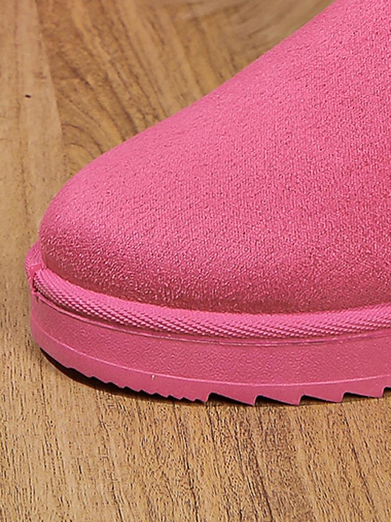 2024 Women's Thick Velvet Cotton Winter Slip-On Snow Boots - Large Size, Fashionable & Comfortable