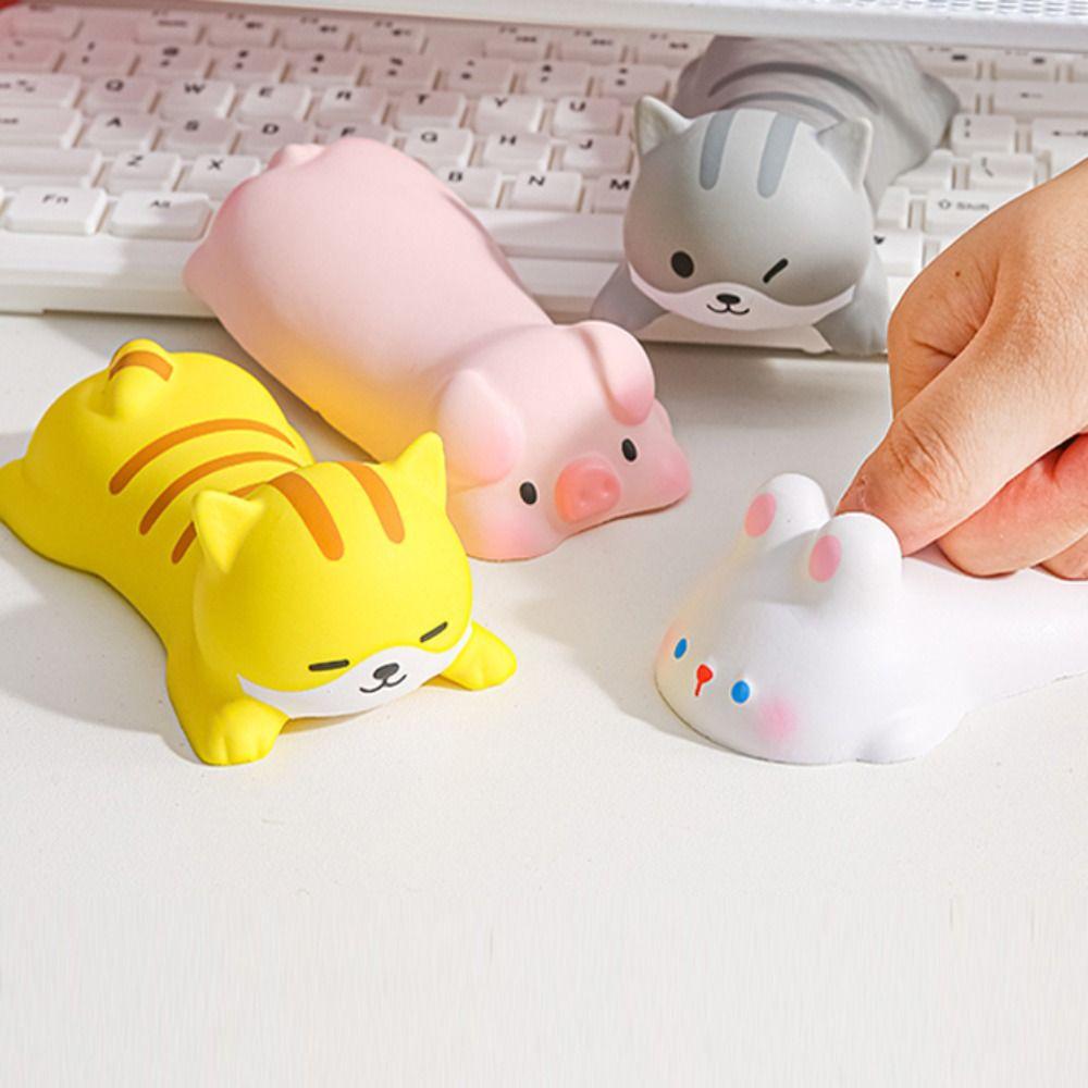 Коврик для мыши в форме животного с поддержкой из пены с памятью, медленно поднимающиеся мягкие игрушки, милая подставка для запястья, для стола