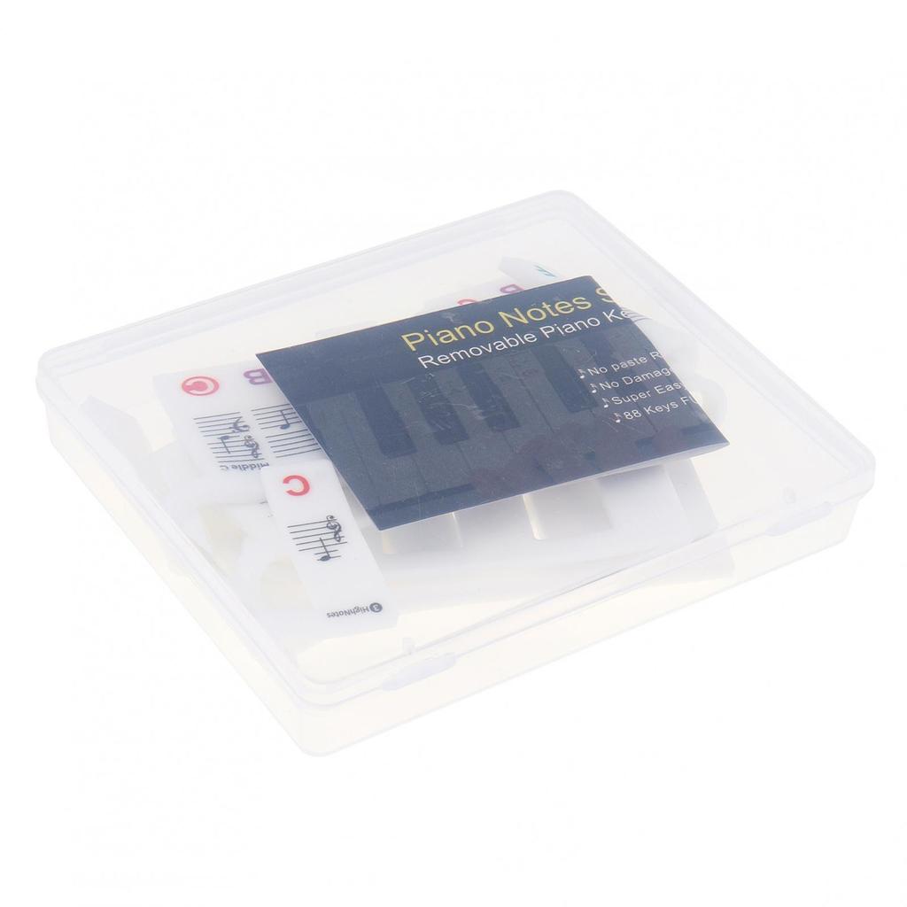 61 клавиша, цветной маркер для фортепиано, силиконовые полоски, без пасты, без клея, накладка для начинающих/детей с чехлом