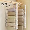 2/3Pcs Trouser Hangers with Rotatable Hooks Space-saving Foldable Design Multipurpose Skirts Scarves Storage Holders