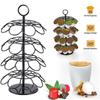 Rust-proof Coffee Capsule Stand 360 Degree Rotates Capsule Display Rack for Home