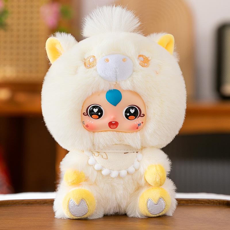 Милая плюшевая игрушка пони, подарок на Новый год, виниловая кукла с лицом, подвеска, талисман зодиакальной лошади, настольные качели, одобрение