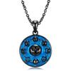 Moon Phase Skull Smiley Pendant Necklaces Jewelry Authentic 925 Sterling Silver for Fashion Women Necklace Jewelry Accessory Moths Skeleton Pendant