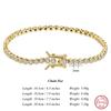 ORSA JEWELS Изысканный браслет-теннис из стерлингового серебра 925 пробы с сияющими цирконами круглой огранки, Искрящееся и вневременное украшение SB143