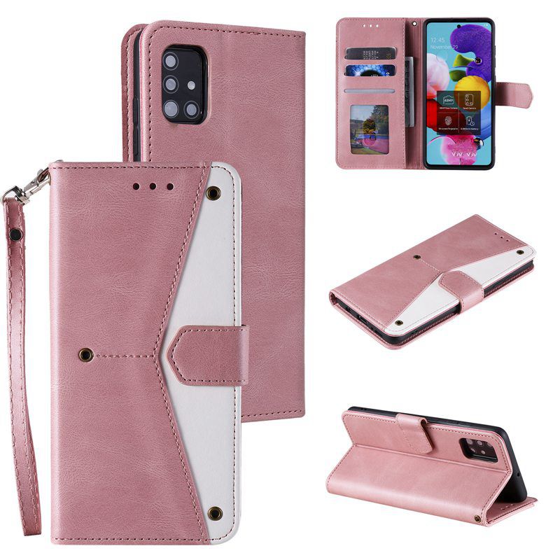 Rivet Design Wallet Matte PU Leather Phone Case Bag For iPhone Samsung Xiaomi Huawei Full Body Protective Back Cover