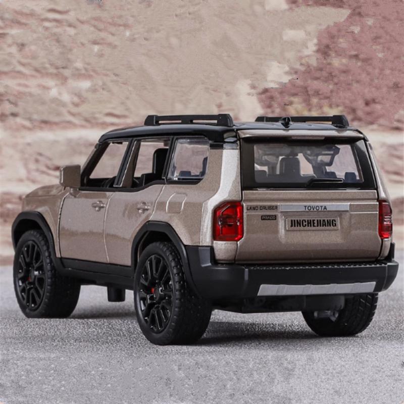 1/32 Toyota 2024 PRADO Land Cruiser Модель автомобиля из сплава Литой металл Внедорожники Модель автомобиля Звук и свет Детская игрушка Подарок