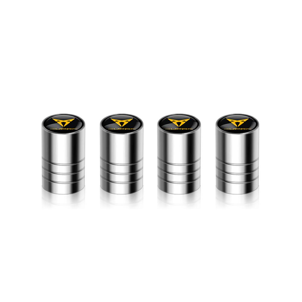 ydsh2 New 4Pcs Car Wheel Tire Valve Caps Air Stem Covers Accessories For Seat Leon FR Cupra Ibiza Altea Exeo Formula Racing Alhambra