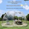 Transparent Spherical Outdoor Tent: Starry Sky Bubble House, Windproof & Warm Sunroom for Dining or Camping, Mongolian Yurt Design.
