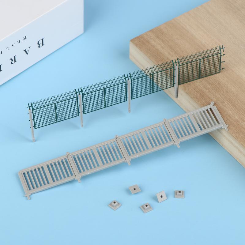 Защитный забор с колоннами масштаба H0 Модель для DIY Строительство забора Стена Песочный стол Железнодорожная сцена Диорама Набор