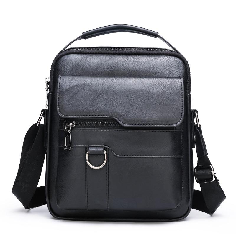 Men's Shoulder Bag New Business Casual Vertical Messenger Bag Fashion Leather Bag Handbag Men's