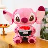 Blue Stitch And Pink Plush Dolls With Embracing Flower Design For Gift Giving