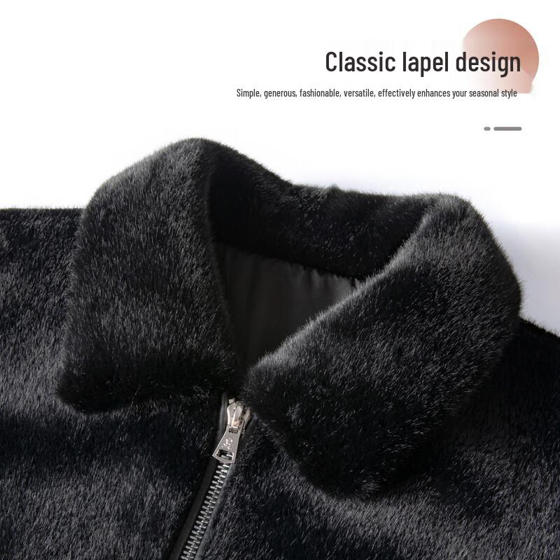 Мужская теплая куртка из овчины с подкладкой из искусственного меха норки MONTAGUT