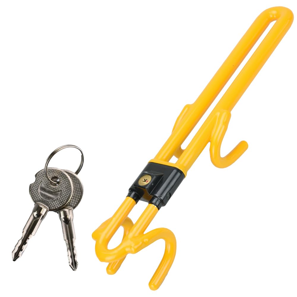 Relay Attack Prevention Steering Lock, Handle Lock, Keyed, Anti-Theft, Hook-and-Loop Type, Versatile