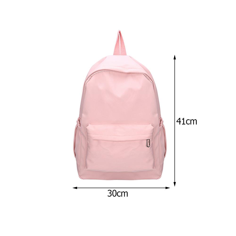 Leisure Female Nylon Shopping Travel Handbags Students Solid Color Large Capacity School Rucksacks Ladies Zipper Knapsacks