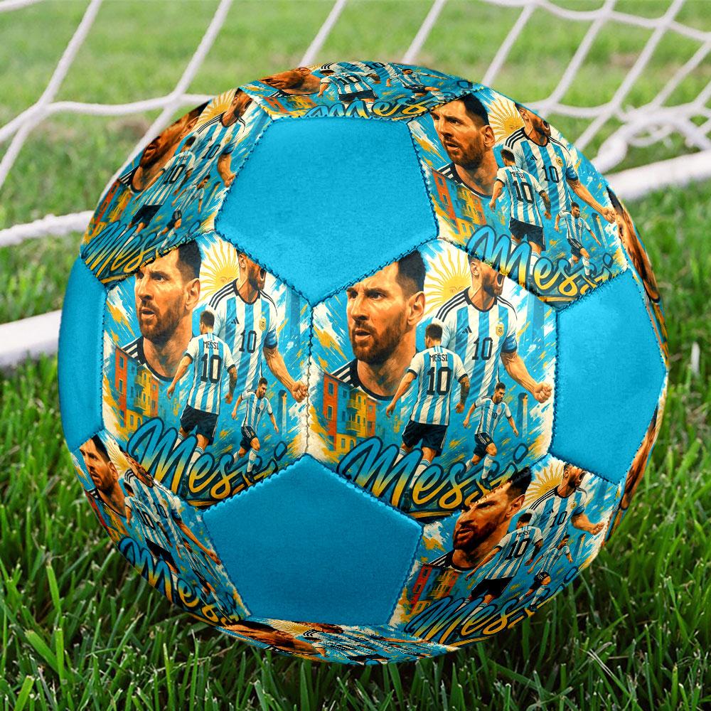1 шт. Мяч футбольный Messi Athletic Power размер 5 ПрагаМяч для мини-футбола Цветной Для всех возрастов Машинная строчка ПВХ Готов к соревнованиям Прочный Высокий отскок