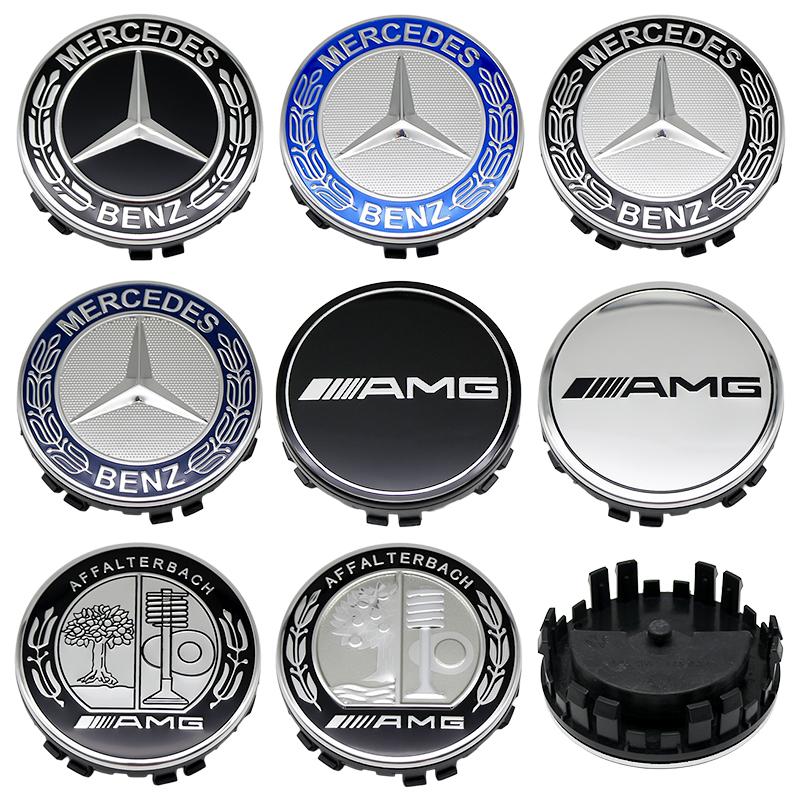JVC5 Benz Car 75mm Car Floating Wheel Center Hub Caps Cover for Mercedes Benz B/C/E/S Class A Class C200L GLC GLK CLA Accessories.