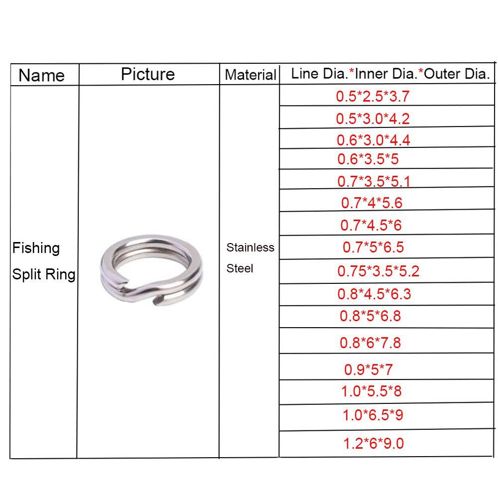 Lot Line Tackle Durable High Quality Fish Connector Stainless Steel Swivel Snap Fishing Split Rings