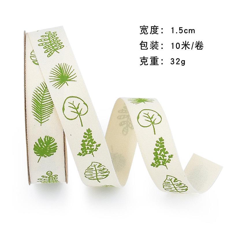 Лента из хлопка с принтом черепахи на спине, листа кактуса, цветы, садовые растения в горшках, декоративный тканевый материал 10 м