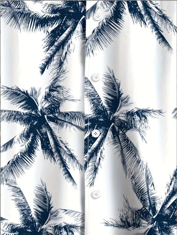 Emptio Обычное короткое деловое платье, Офис, Ощущение прохлады, Рубашка в стиле Алоха, Пляж, С воротником, Освежающее, На открытом воздухе, С принтом по всей поверхности, Воротник, Рукав,