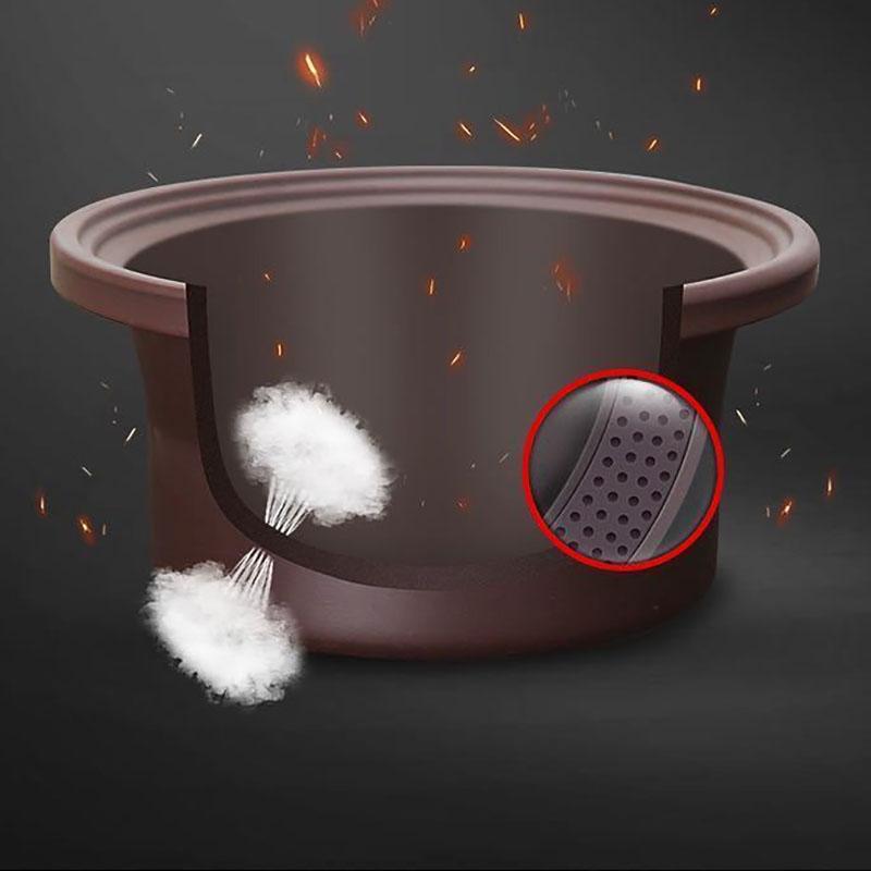 Фиолетовая запеканка, электрическая плита, керамическая автоматическая кастрюля для тушения, суповая кастрюля, автоматическая кастрюля для каши, общежитие, студенческий горшок