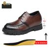 Fashion 3/6/8CM Height Increase Formal Shoes Men Derby Genuine Leather Shoes Casual Business Platform Elevator Man Dress Shoes High Heel