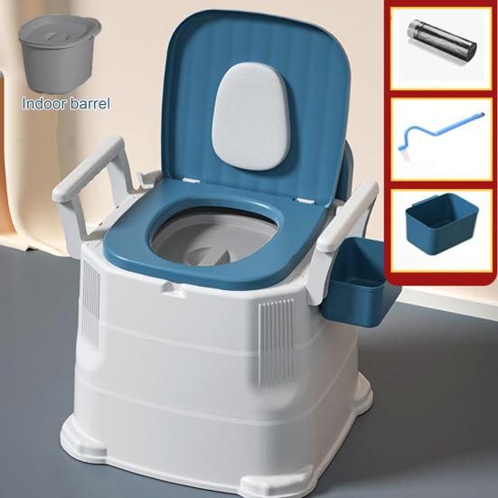 Portable Camping Toilet with Wide Seat for Elder Adults Easy To Clean Stable Portable Mobile Toilet for Indoor Outdoor Camping Travel