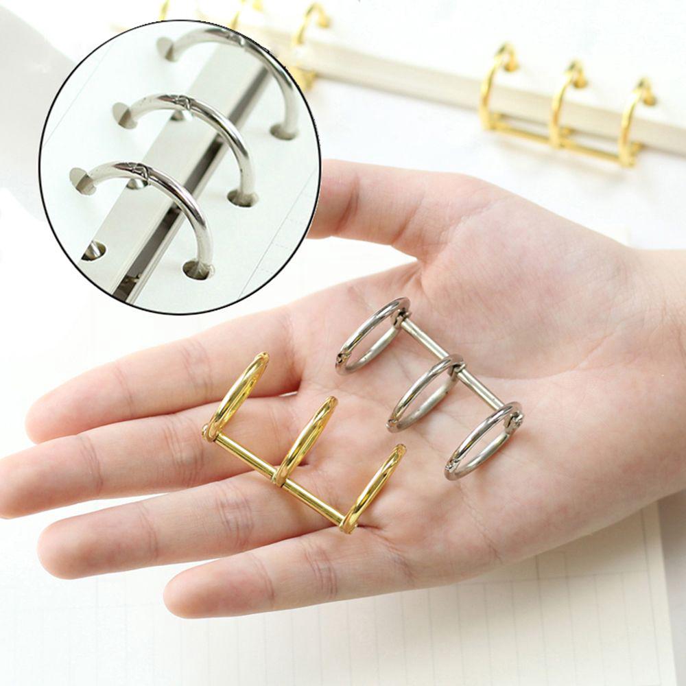 2Pcs/Lot Plated Craft Metal Loose Leaf Ring Scrapbook Clips Album Hinged Binder