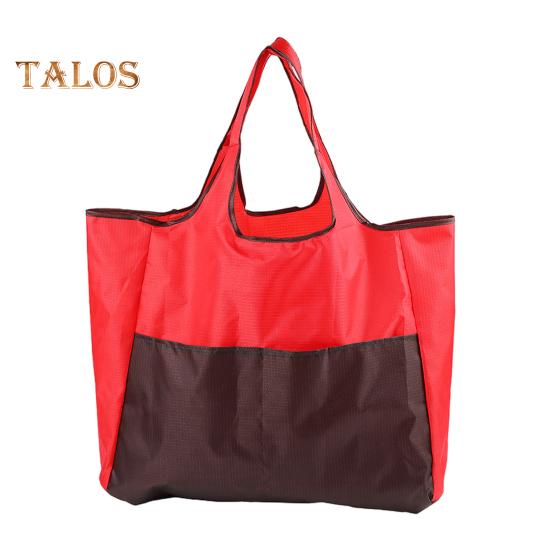 Складная сумка для покупок, многоразовая дорожная сумка для продуктов, усиленные швы, прочные ручки, вместительная сумка через плечо