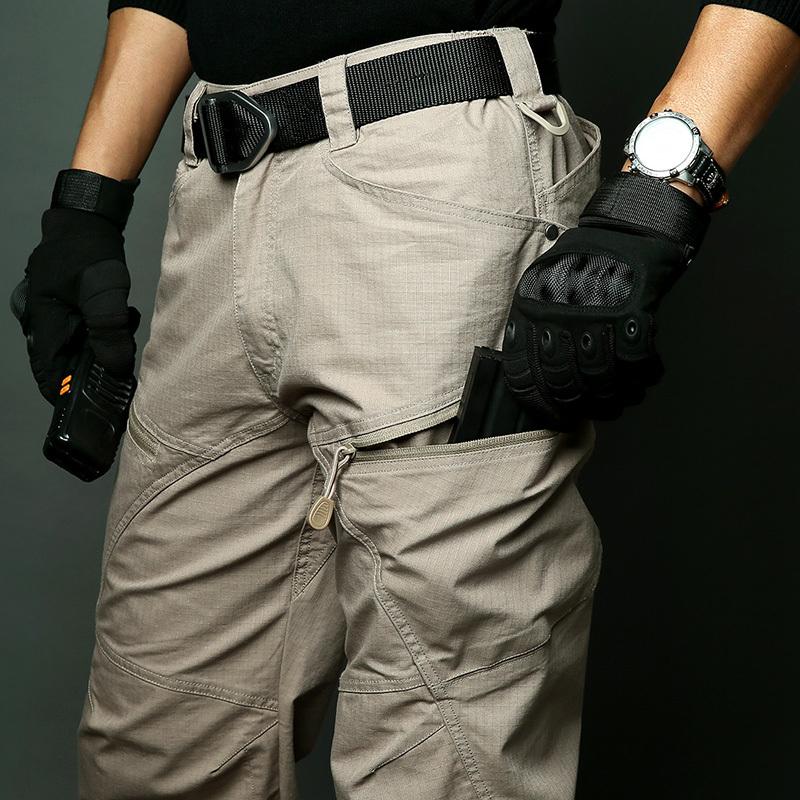 Men's Tactical Cargo Pants Men Waterproof Stretch Ripstop Army Combat Military Trousers Multi Pocket Lightweight Outdoor Hiking Pants